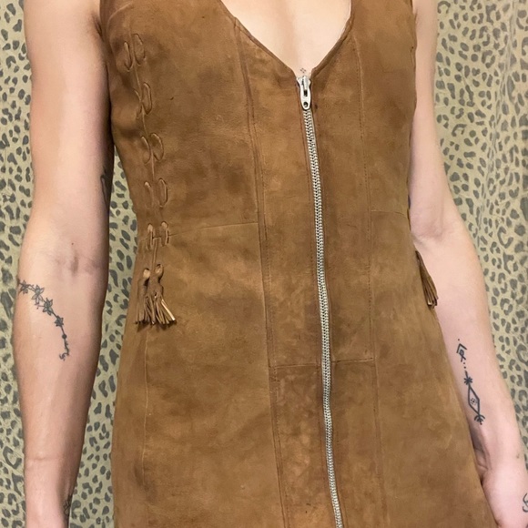 Suede Mini Dress - Picture 2 of 3